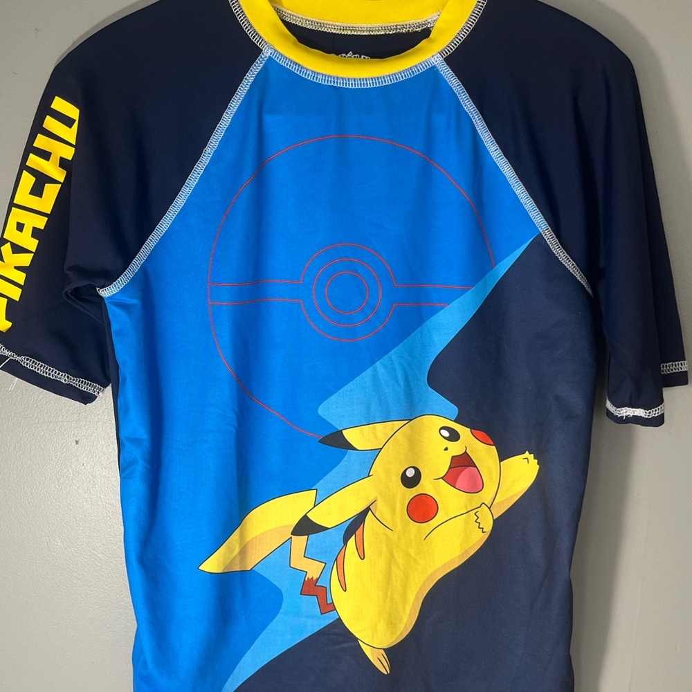 Pokémon Blue and Yellow Pikachu Graphic T-Shirt